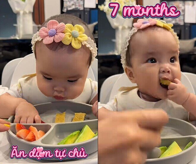 Bé Gạo nhà Ngô Thanh Vân bộc lộ tiềm năng nối nghiệp đầu bếp của bố Huy Trần