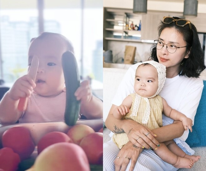 Bé Gạo nhà Ngô Thanh Vân bộc lộ tiềm năng nối nghiệp đầu bếp của bố Huy Trần