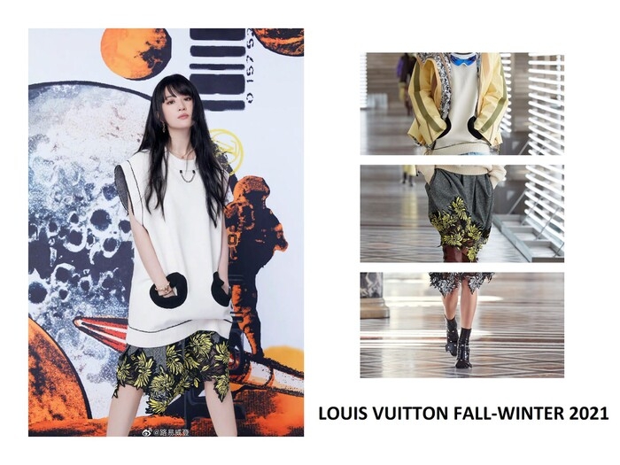 Lưu Diệc Phi mặc đồ hầm hố, Địch Lệ Nhiệt Ba 'chưng diện' đơn giản dự show Louis Vuitton