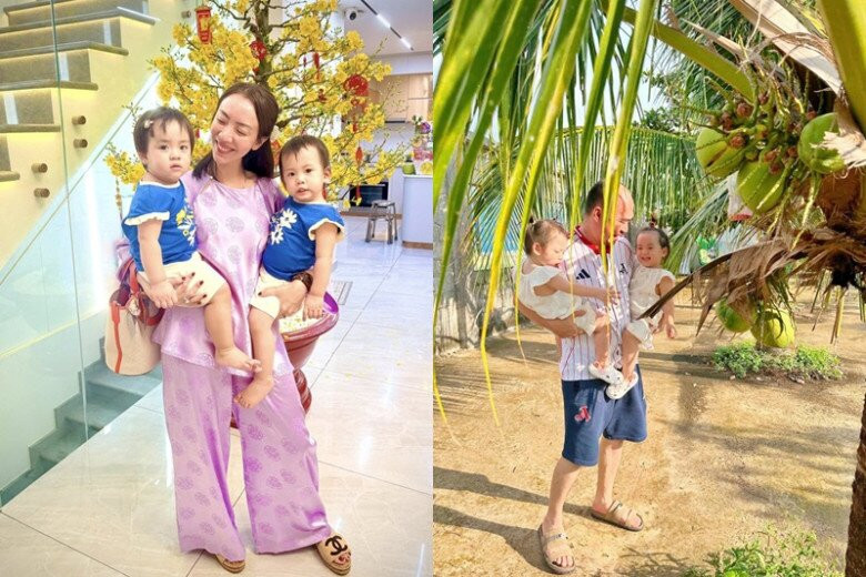 Thu Trang bất ngờ trước sự trùng hợp di truyền giữa con trai cả và cặp song sinh Jolie Jency