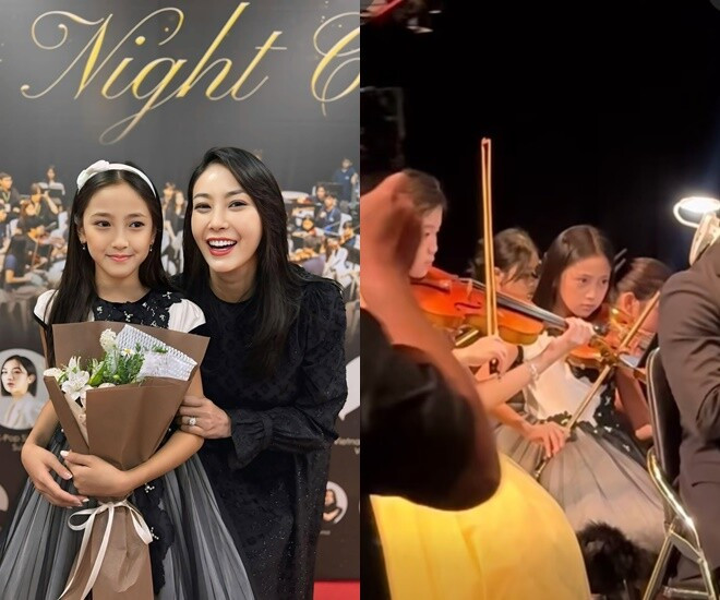 Con gái Hoa hậu Hà Kiều Anh và Hương Giang gây sốt khi biểu diễn cùng dàn nhạc giao hưởng
