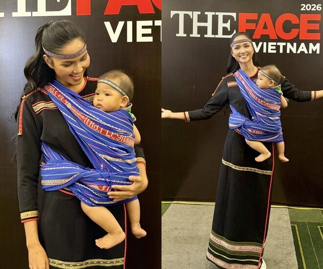 Sao Việt 24h: H'Hen Niê địu con kiểu Ê Đê, con trai Nguyễn Văn Chung cao lớn phổng phao