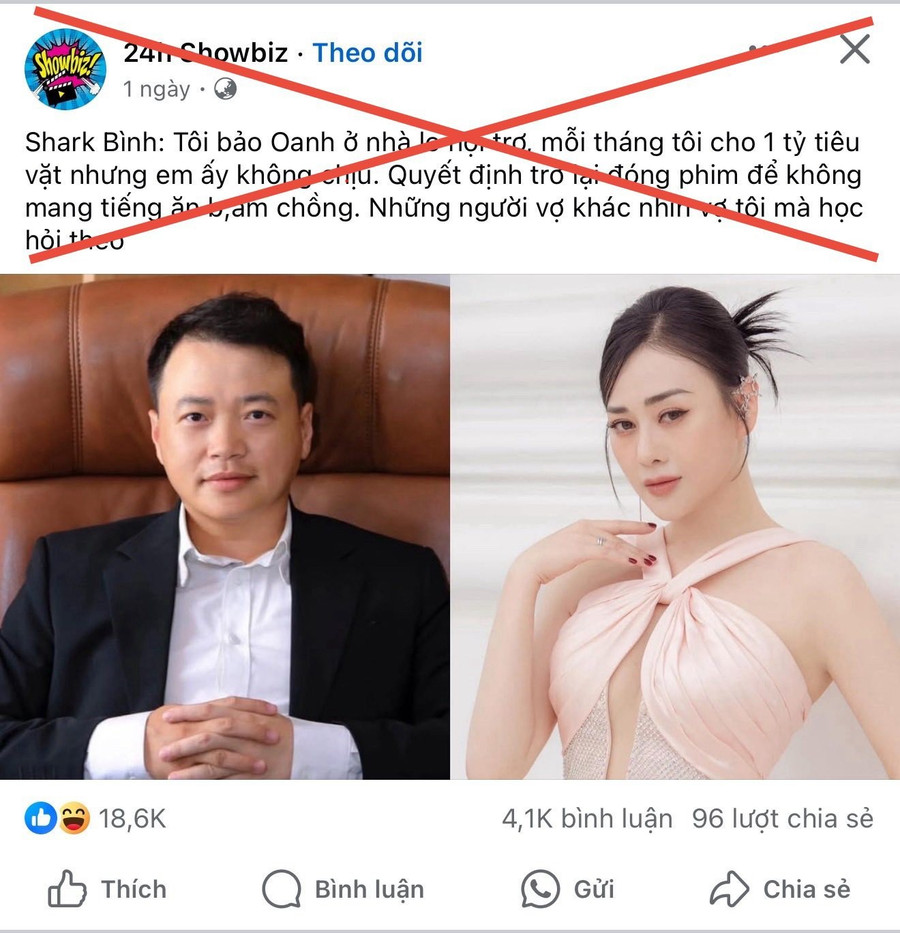 Phương Oanh phản ứng bất ngờ trước tin ‘chồng cho mỗi tháng một tỷ tiêu vặt"