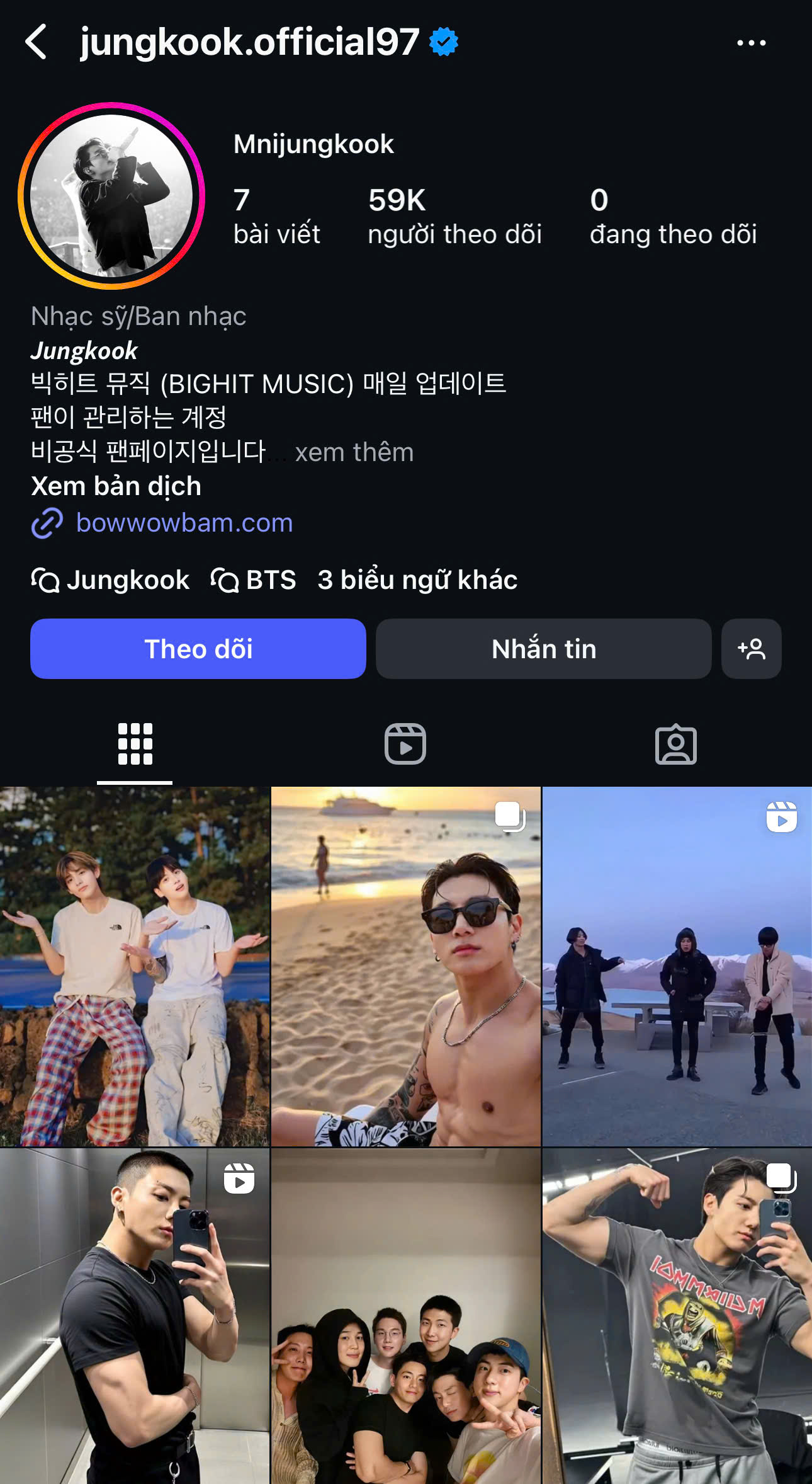 Jungkook (BTS) tái xuất Instagram