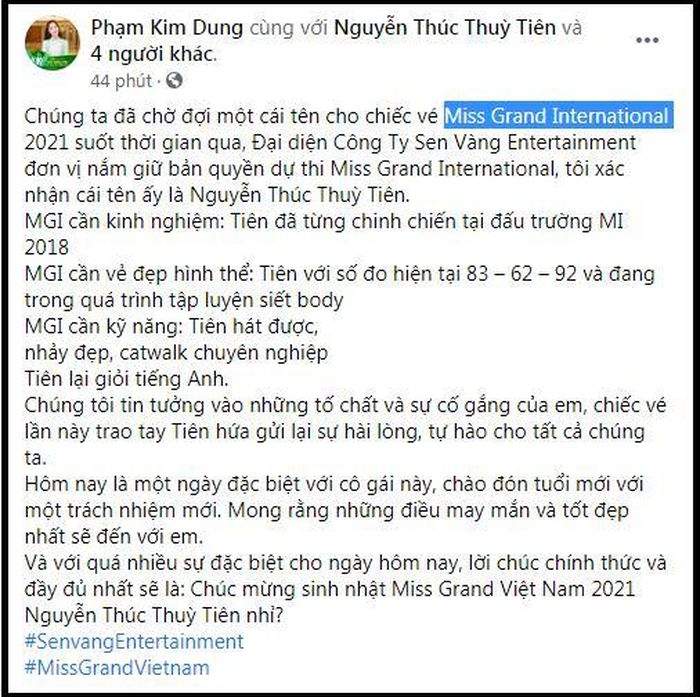 'Vượt mặt' Tiểu Vy - Lương Thùy Linh: Thùy Tiên chính thức đại diện Việt Nam tại Miss Grand 2021