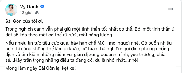 Sau động thái ủng hộ 50 ổ bánh mì cho tuyến đầu, Vy Oanh có hành động 'dễ thương' cho người Sài Gòn