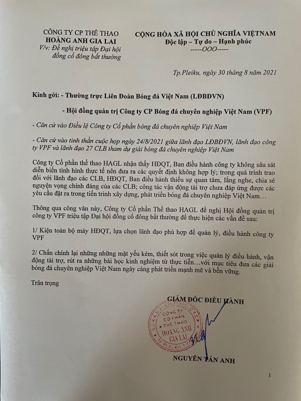 Bầu Đức và 6 CLB bức xúc với VPF: Chuyện lớn của bóng đá Việt Nam!