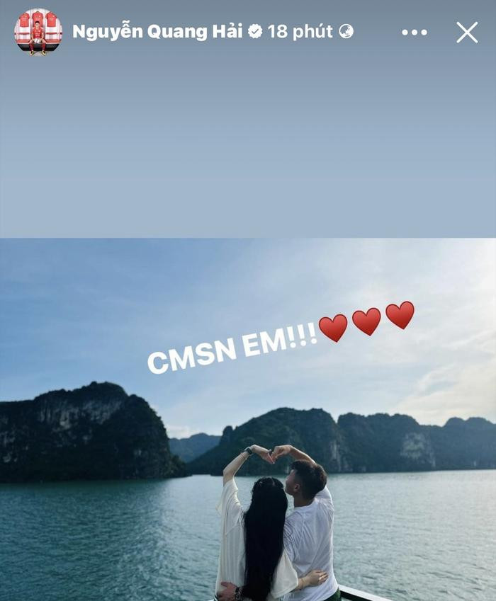 Vừa vô địch, Quang Hải công khai ảnh chụp cùng bạn gái kèm lời chúc ngọt ngào