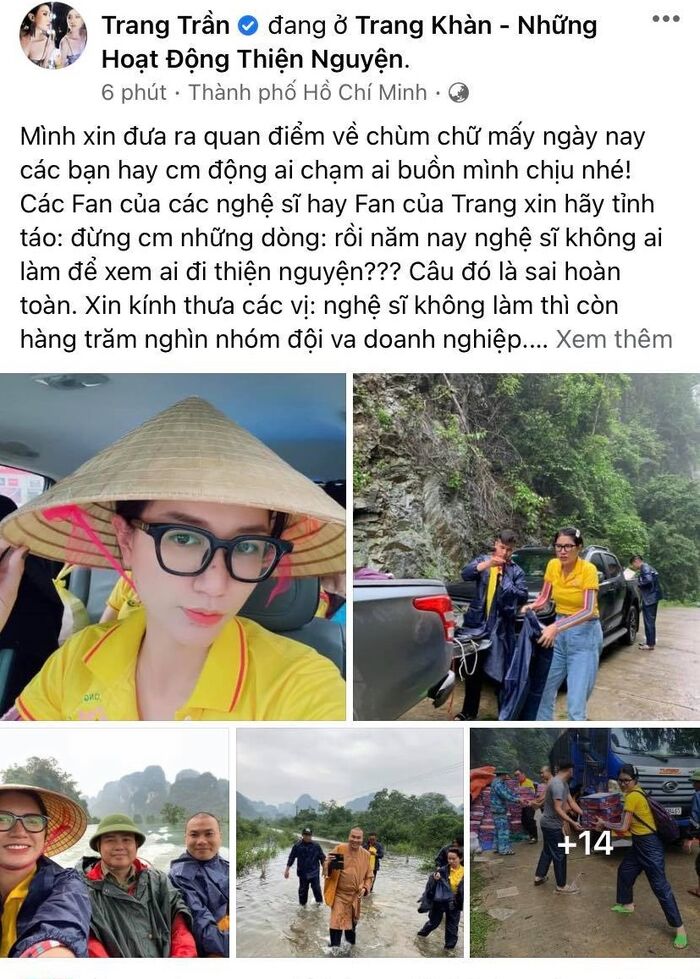 Tranh cãi 'nghệ sĩ không đi từ thiện ai làm', Trang Trần nói: Mệt mỏi, xin dừng để sống cho gia đình'