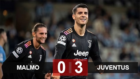 Kết quả Malmo 0-3 Juventus: 'Lão bà' khởi đầu suôn sẻ ở Champions League