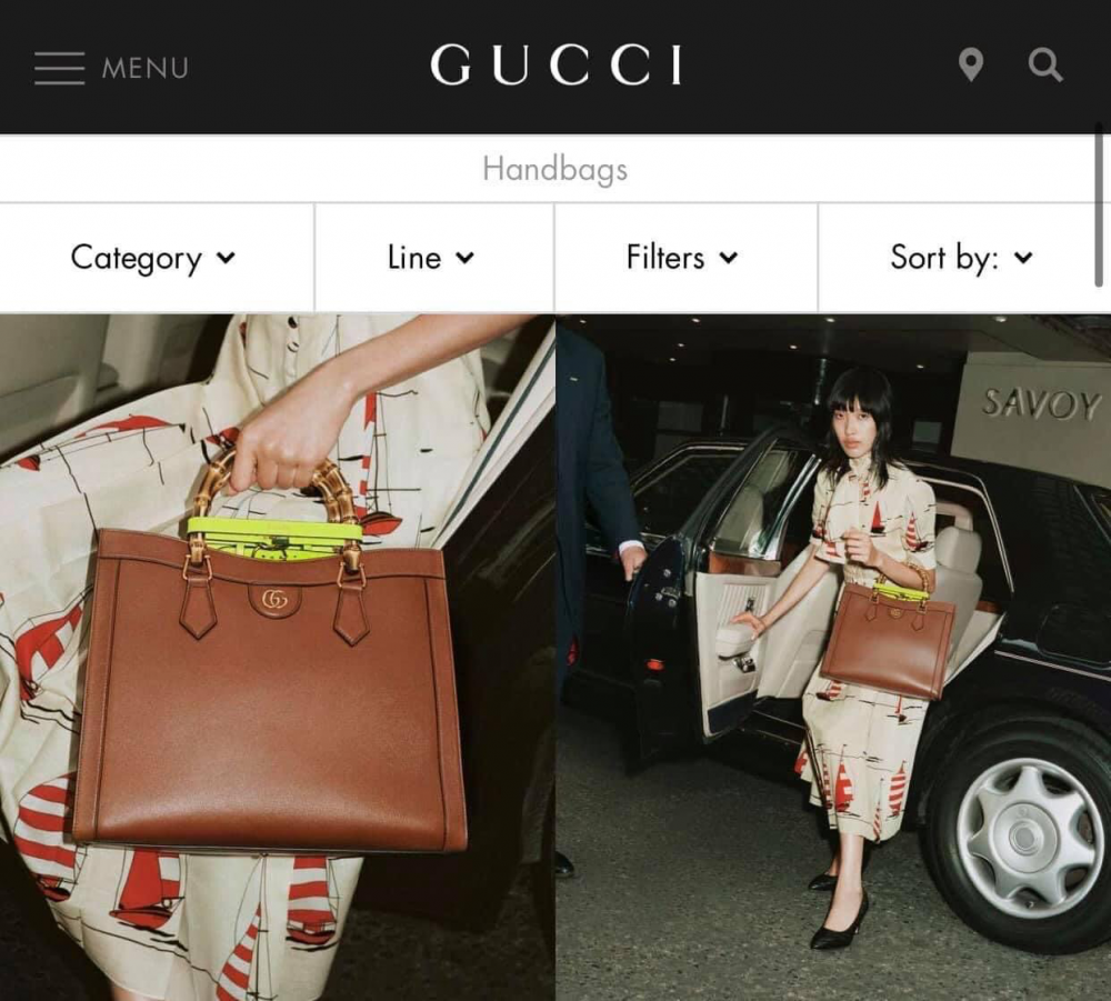 Phương Oanh Next Top xuất hiện trên trang chủ của thương hiệu xa xỉ Gucci