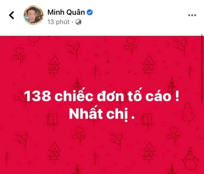 Một nam ca sĩ đăng đàn cho hay 'đàn chị' đã nhận '138 chiếc đơn tố cáo', netizen 'đoán già đoán non'