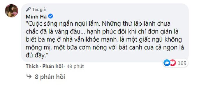 Minh Hà đăng ảnh mừng sinh nhật Lý Hải, kèm lời nhắn: 'Cuộc sống ngắn ngủi, lấp lánh chưa chắc là vàng'