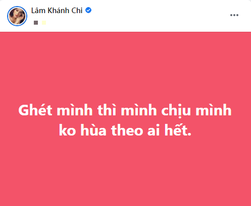 Lâm Khánh Chi có động thái đứng về phía Hồ Văn Cường: 'Ghét thì mình chịu, không hùa theo ai'