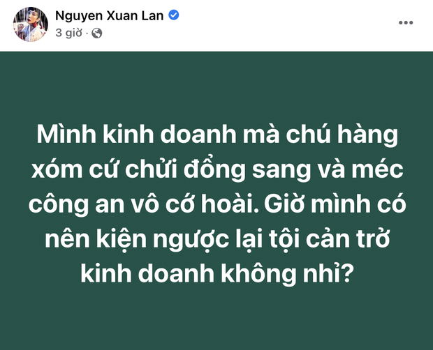 Sao Việt ngày 23/10: Bị hàng xóm báo công an, Xuân Lan dọa kiện ngược lại