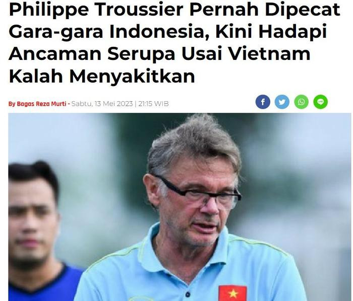 HLV Troussier cần tránh "vết xe đổ" mất việc vì thua Indonesia