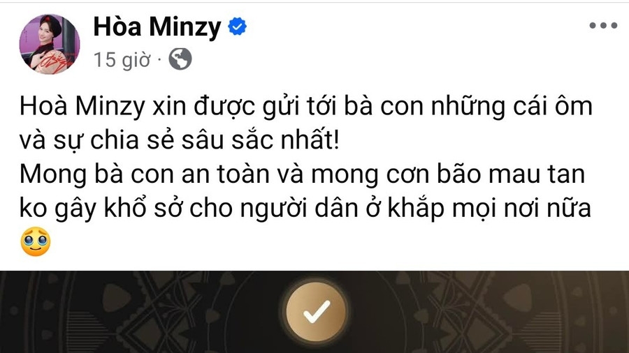Nghệ sĩ chung tay hỗ trợ đồng bào vùng bão, lũ: Biến yêu thương thành hành động
