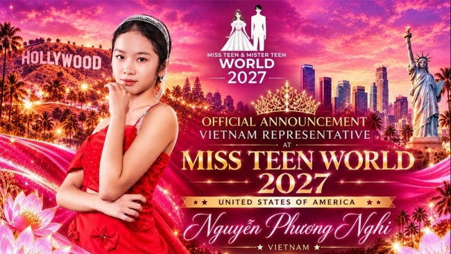 Nguyễn Phương Nghi đại diện Việt Nam tại Miss Teen World 2027