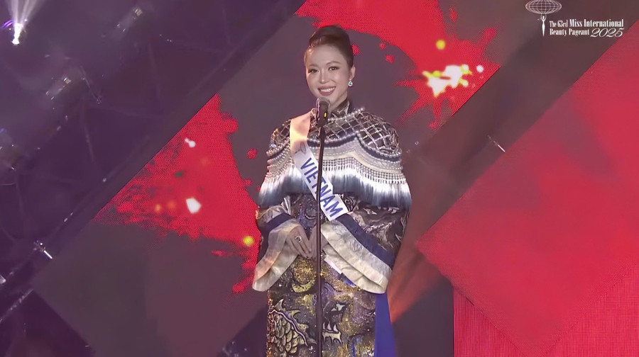 Phản ứng gây chú ý của Kiều Duy khi không thể lọt top 20 Miss International 2025