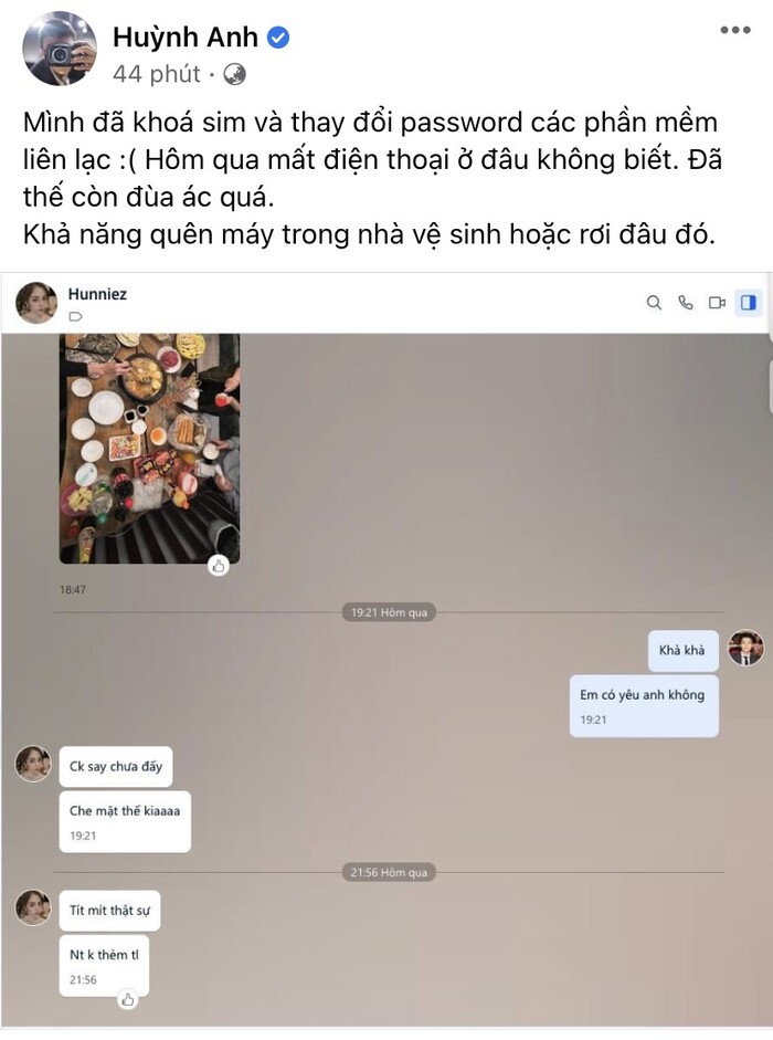 Huỳnh Anh chính thức lên tiếng lí do 'chia tay' Bạch Lan Phương, tung cả tin nhắn làm bằng chứng