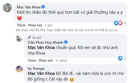 Tin nhắn cảm động của con gái dành cho diễn viên Huy Khánh khi biết tin ba không có giải thưởng