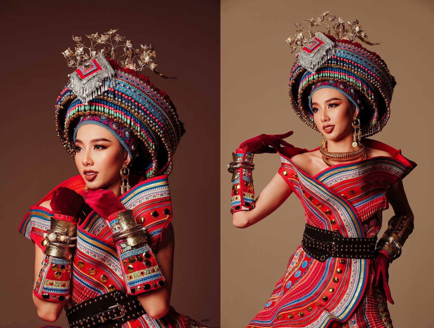 Ngất ngây visual "cực đỉnh" của Thùy Tiên khi lần đầu diện trang phục dân tộc Thái Lan