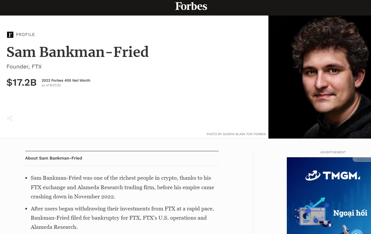 CEO FTX Sam Bankman - Fried bị chính quyền Bahamas bắt giữ