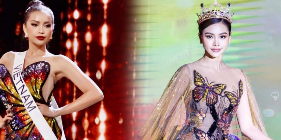 Miss Grand đăng Engfa Waraha diện thiết kết "na ná" Butterfly Effect: Muốn "khịa" Ngọc Châu hả?