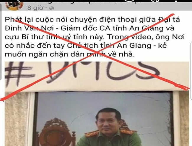 Công an An Giang vào cuộc vụ file ghi âm bịa đặt về đại tá Đinh Văn Nơi