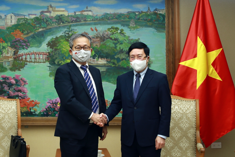 Phó Thủ tướng Thường trực Phạm Bình Minh tiếp Đại sứ Nhật Bản