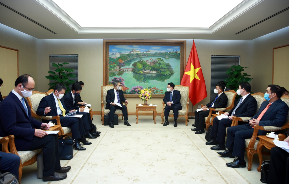 Phó Thủ tướng Thường trực Phạm Bình Minh tiếp Đại sứ Nhật Bản