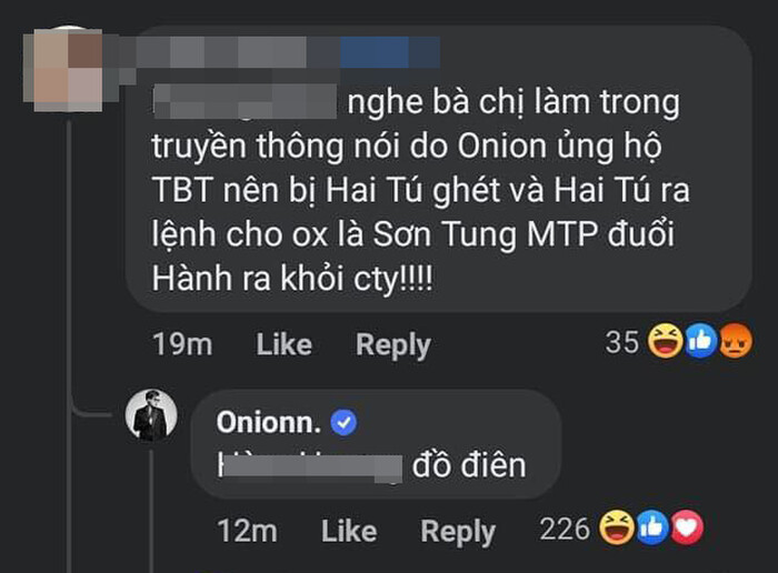 Onionn rời khỏi công ty Sơn Tùng do ủng hộ Thiều Bảo Trâm, bị Hải Tú thẳng tay "phong sát"?