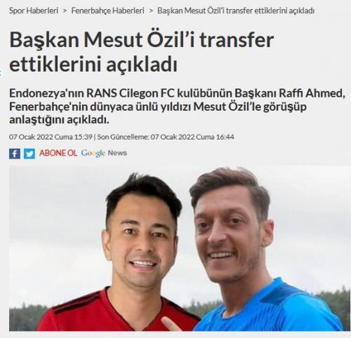 Nếu sang Indonesia chơi bóng, Mesut Ozil sẽ đi vào lịch sử túc cầu