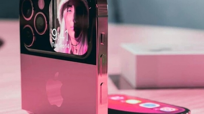Xuất hiện concept iPhone Flip màu hồng cực chất
