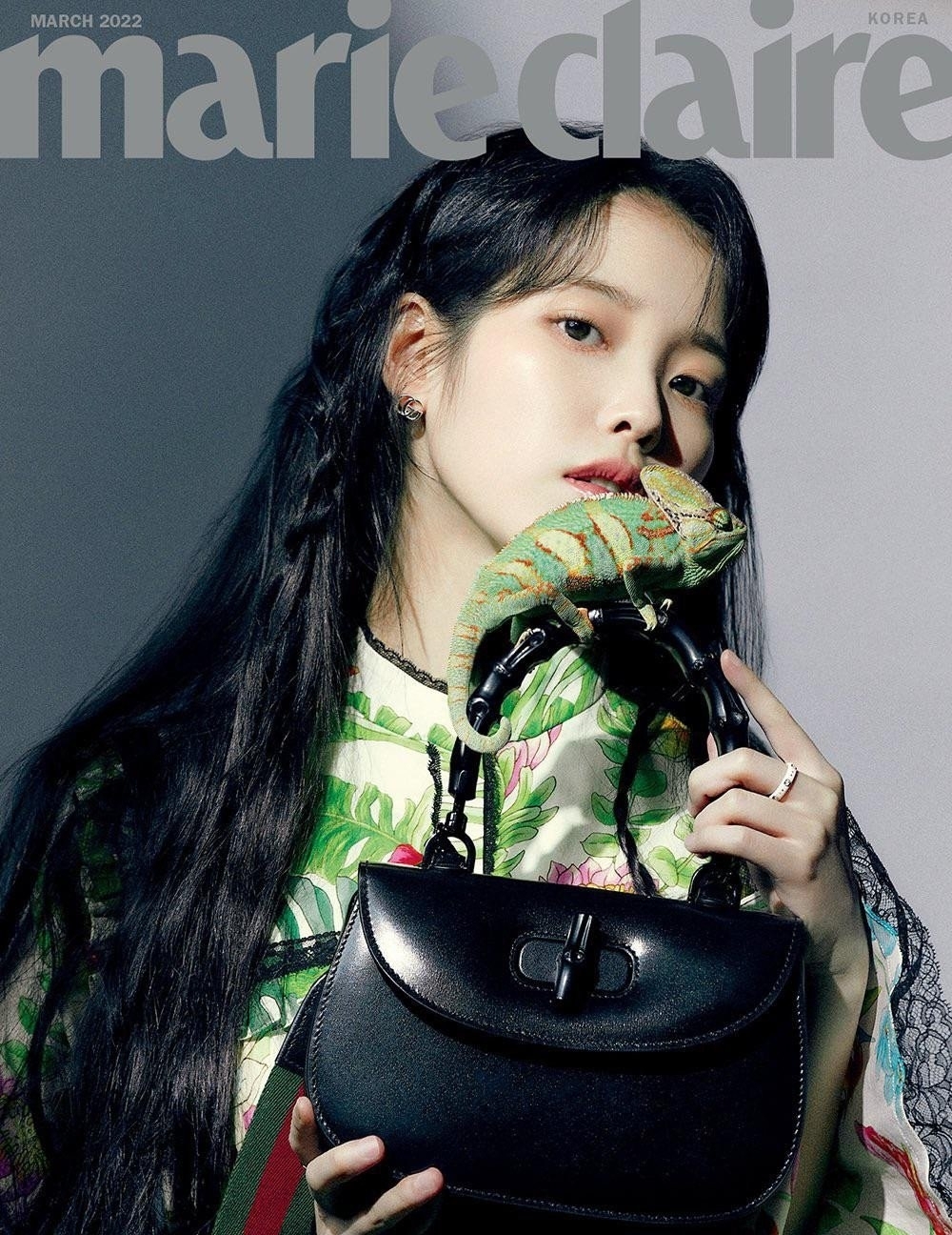 Sao Hàn ngày 16/2/2022: IU diện đồ Gucci sang trọng, thời thượng trên trang bìa tạp chí “Marie Claire”