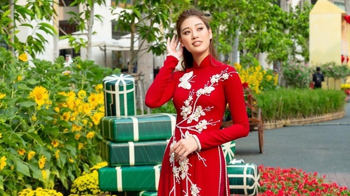 Kiểu áo dài Tết mà Hoa hậu Khánh Vân mê mẩn