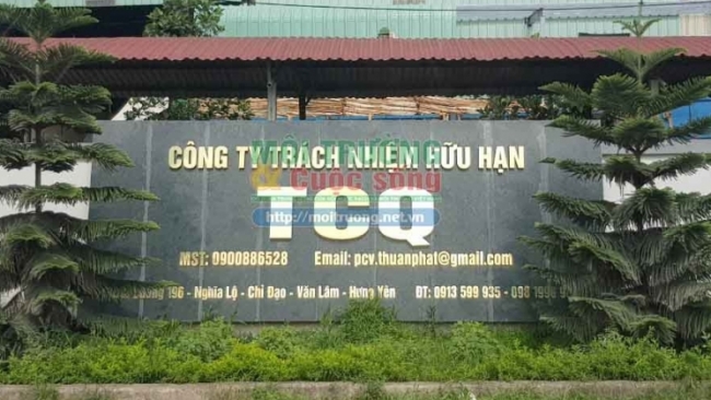 Văn Lâm (Hưng Yên): Người dân bức xúc vì Công ty TCQ hoạt động xả thải, gây ô nhiễm môi trường
