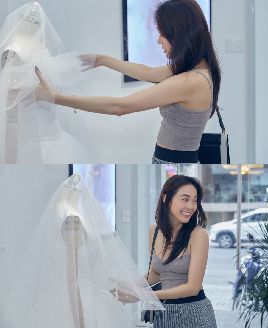 Cận cảnh những chiếc váy cưới dành riêng cho Minh Hằng