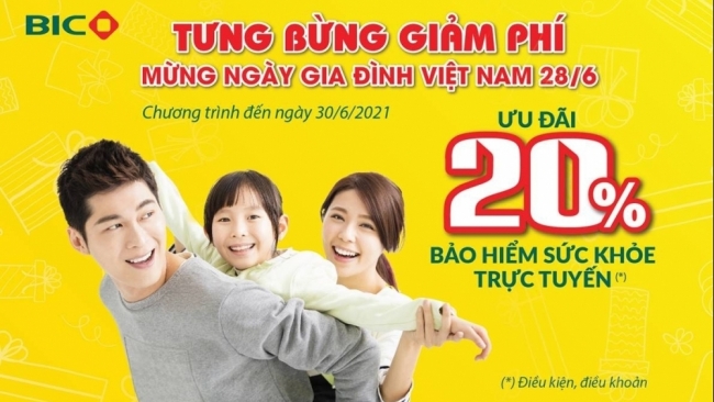 Tin nhanh ngân hàng ngày 17/6: BIC giảm 20% phí bảo hiểm sức khỏe mừng ngày Gia đình Việt Nam 28/6