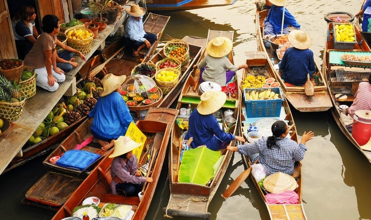 Khám phá chợ nổi Thái Lan