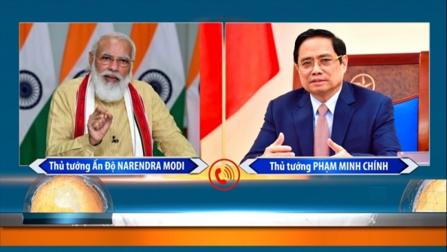 Thủ tướng Chính phủ Phạm Minh Chính điện đàm với Thủ tướng Cộng hòa Ấn Độ Narendra Modi