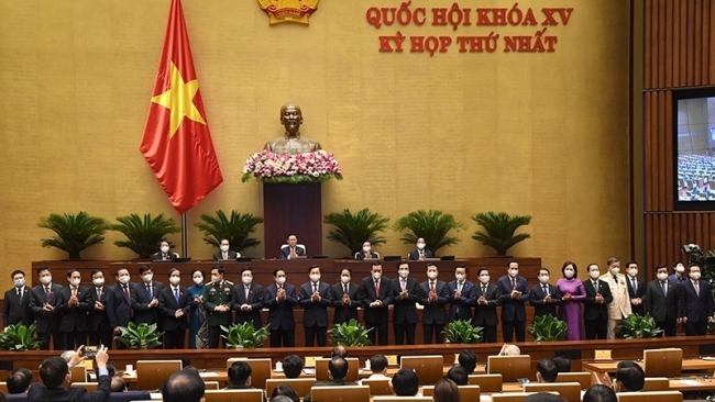 Quốc hội phê chuẩn bổ nhiệm 4 Phó Thủ tướng và 22 thành viên Chính phủ nhiệm kỳ 2021-2026