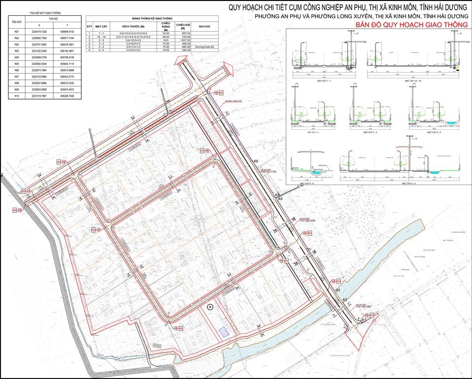 Thông tin Quy hoạch chi tiết xây dựng Cụm công nghiệp An Phụ, thị xã Kinh Môn, tỉnh Hải Dương, tỷ lệ 1/500