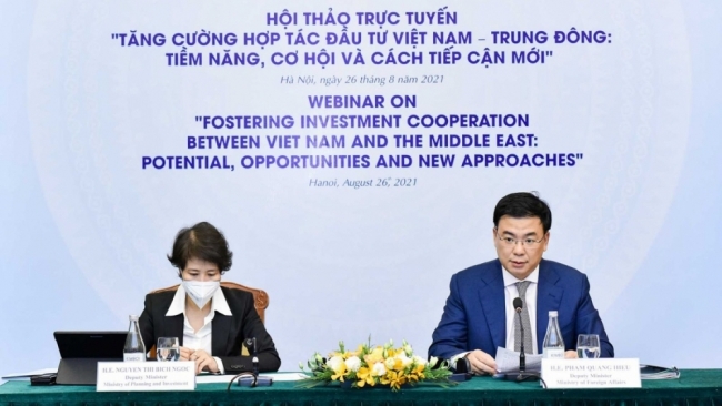 Hội thảo trực tuyến “Tăng cường hợp tác đầu tư Việt Nam - Trung Đông: Tiềm năng, cơ hội và cách tiếp cận mới”