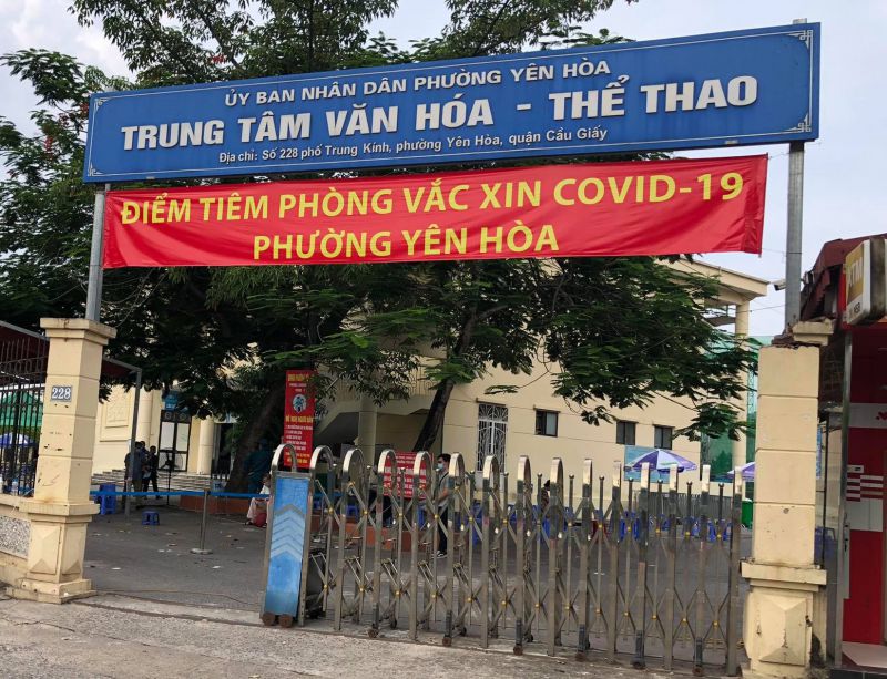 Quận Cầu Giấy: phường Yên Hòa đã hoàn thành vượt mục tiêu tiêm vắc xin phòng Covid-19 cho người trong diện tiêm