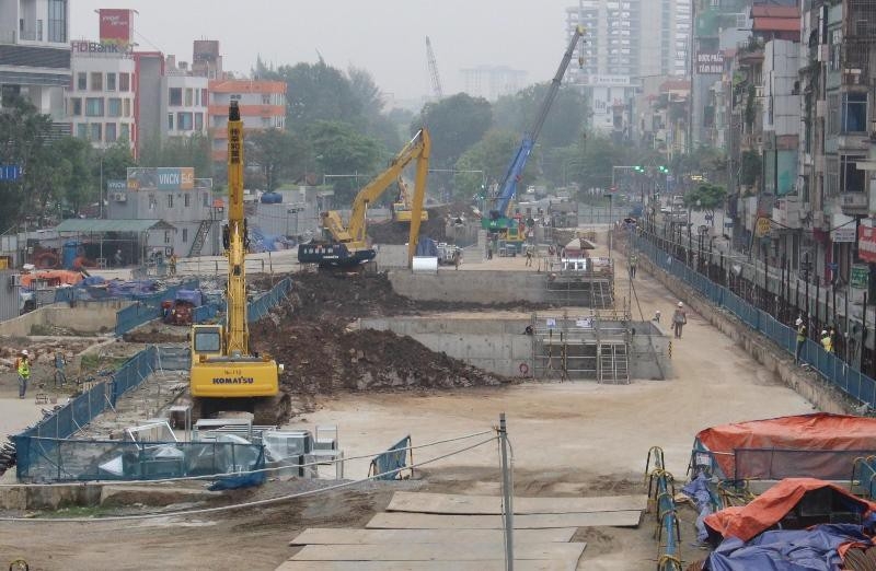 Vì sao nhà thầu nước ngoài dừng thi công ga ngầm metro Nhổn - ga Hà Nội?