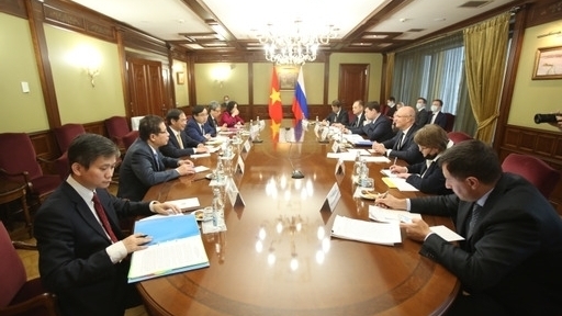 Bộ trưởng Ngoại giao Bùi Thanh Sơn hội kiến với Phó Thủ tướng Nga Dmitry Chernyshenko