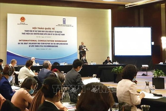 Hội thảo quốc tế tham vấn về dự thảo Báo cáo giữa kỳ tự nguyện thực hiện các khuyến nghị UPR chu kỳ III của Việt Nam