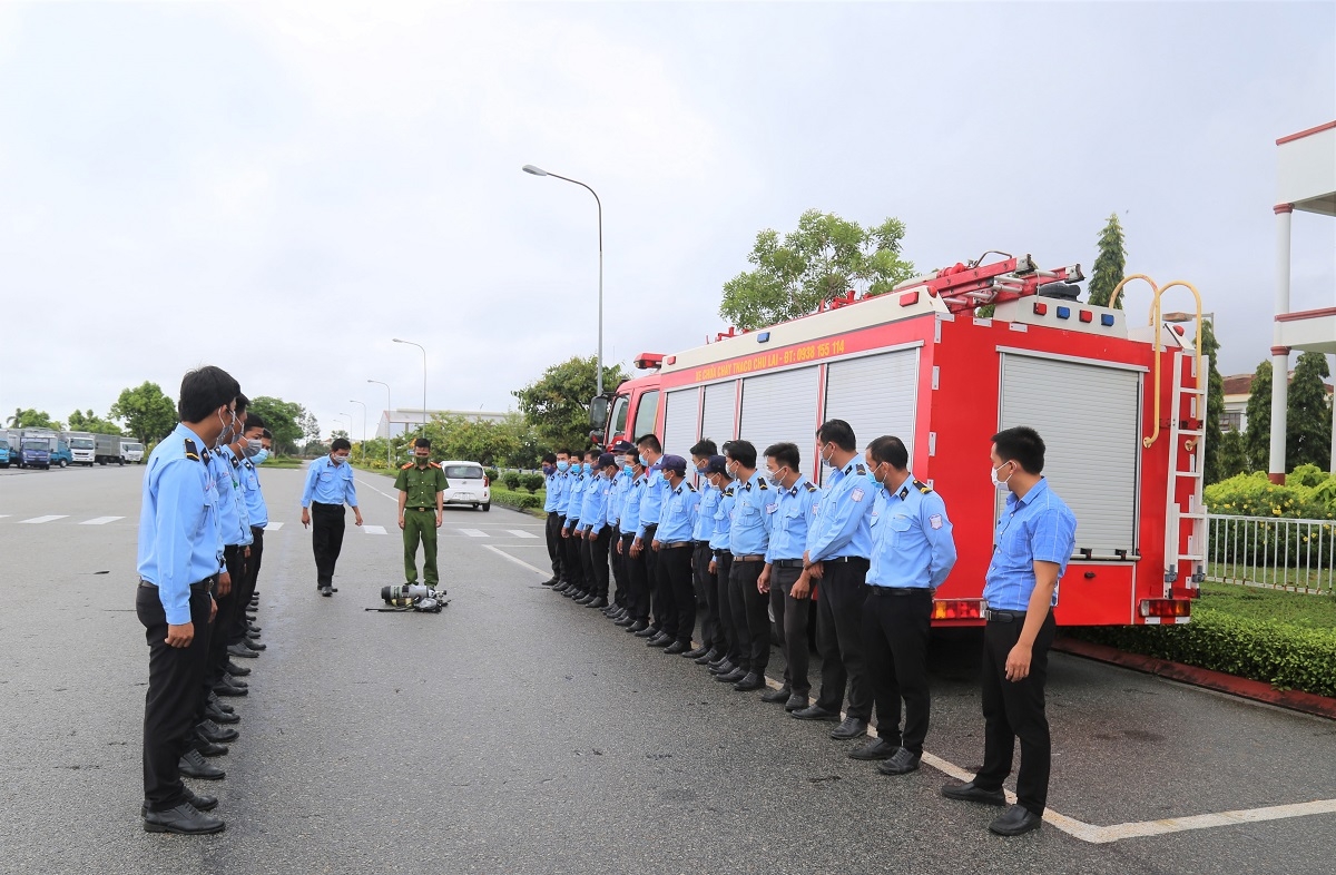THACO Chu Lai huấn luyện nghiệp vụ phòng cháy chữa cháy