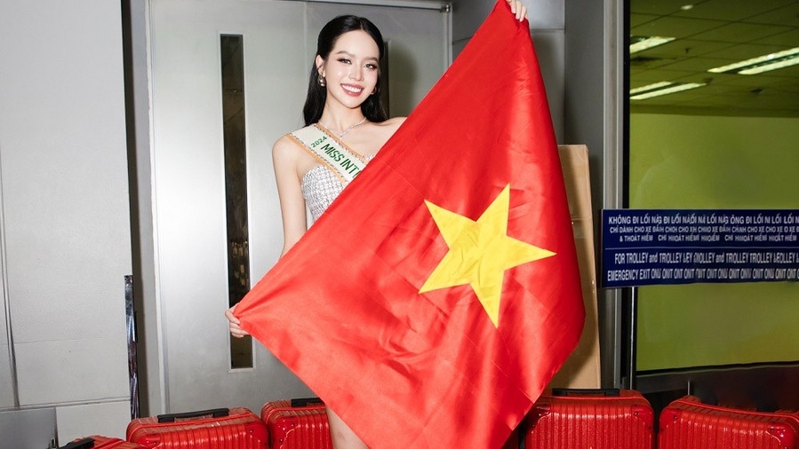 Hoa hậu Thanh Thủy mang 150kg hành lý dự thi Miss International 2024